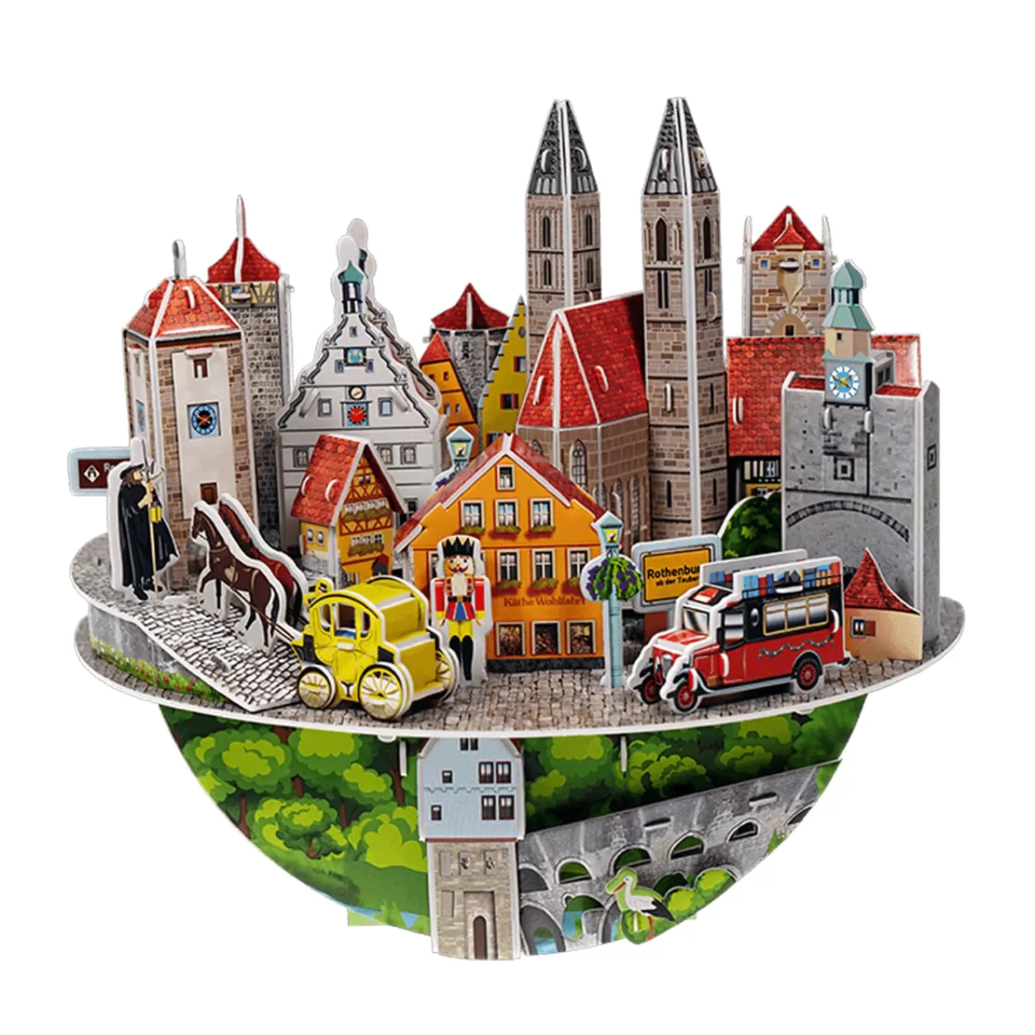 Käthe Wohlfahrt Rothenburg Motive<3D Puzzle Rothenburg