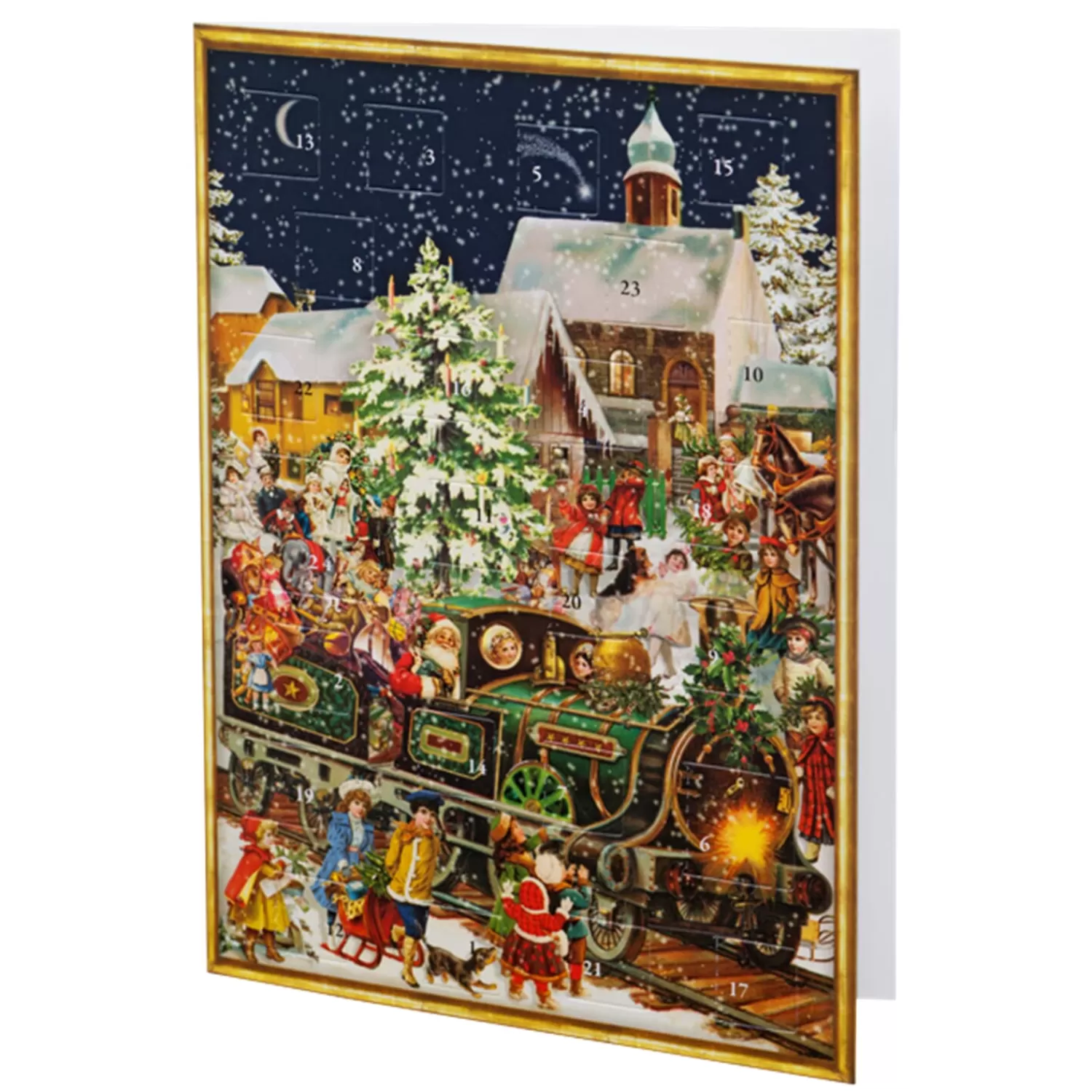 Käthe Wohlfahrt Adventsdeko & Kalender<Adventskalender-Karte "Nostalgischer Weihnachtszug"
