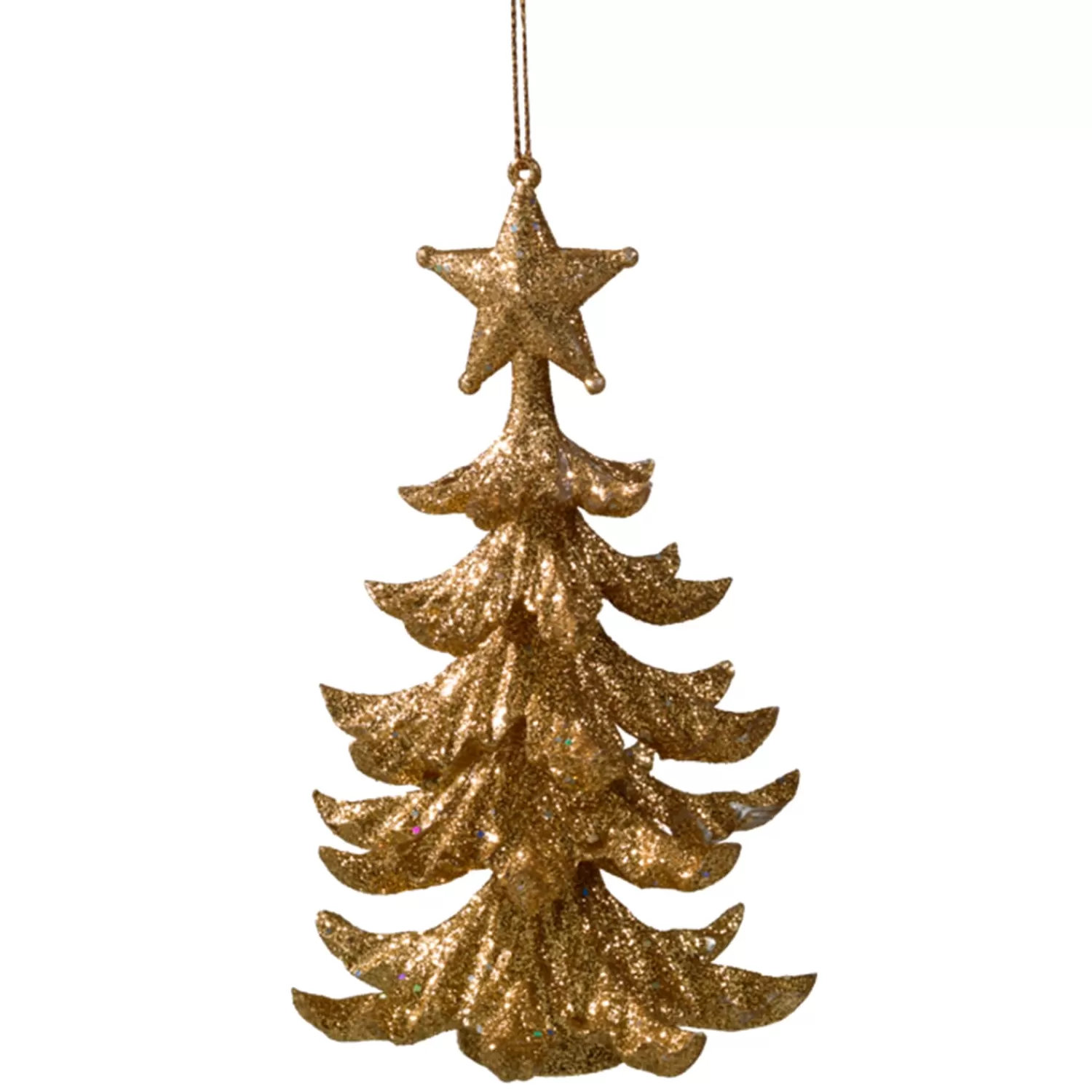 Käthe Wohlfahrt Baumschmuck Aus Kunststoff<Baum Mit Glimmer, Gold