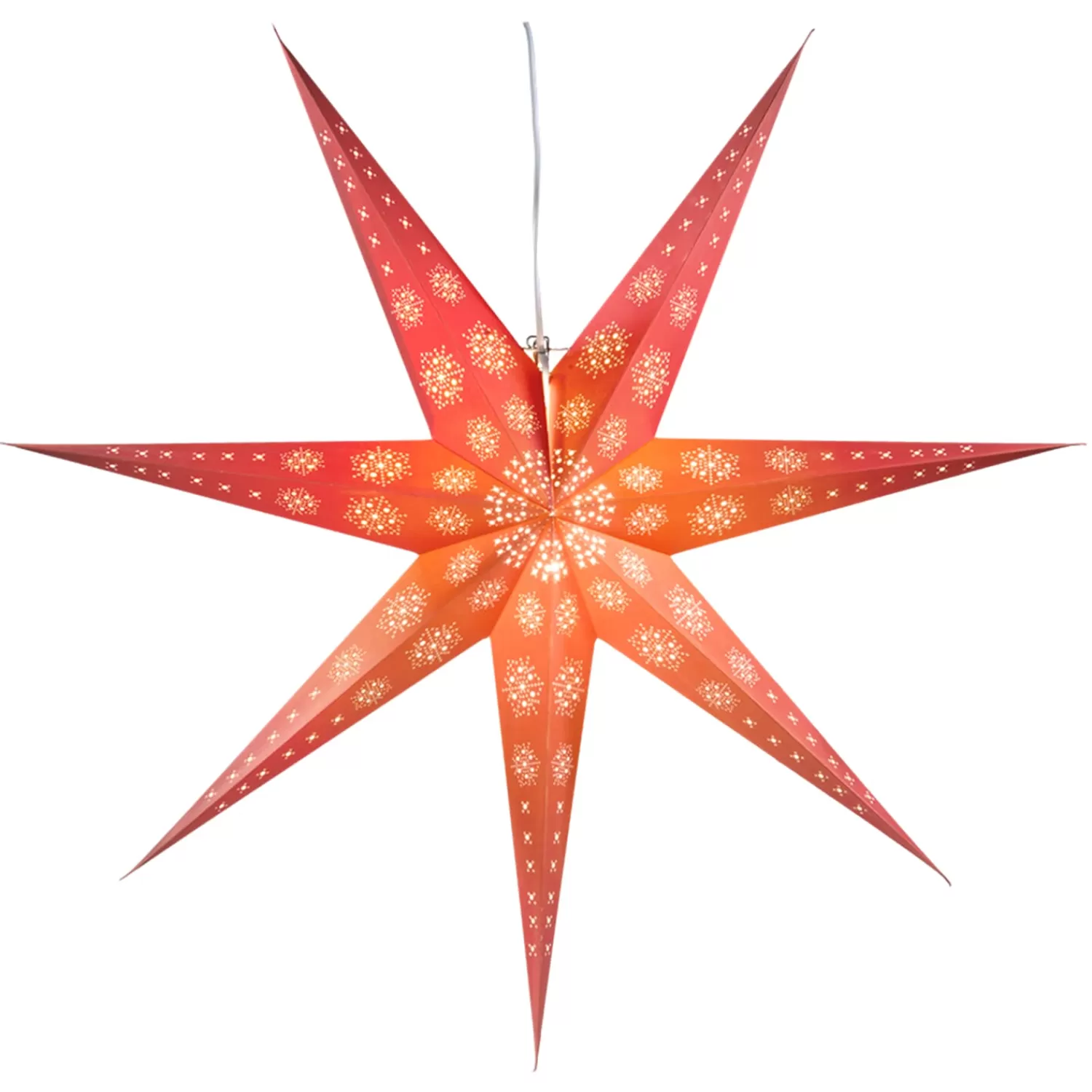 KONSTSMIDE Sterne<Beleuchteter Papierstern Zum Aufhangen, Rot, 78 Cm