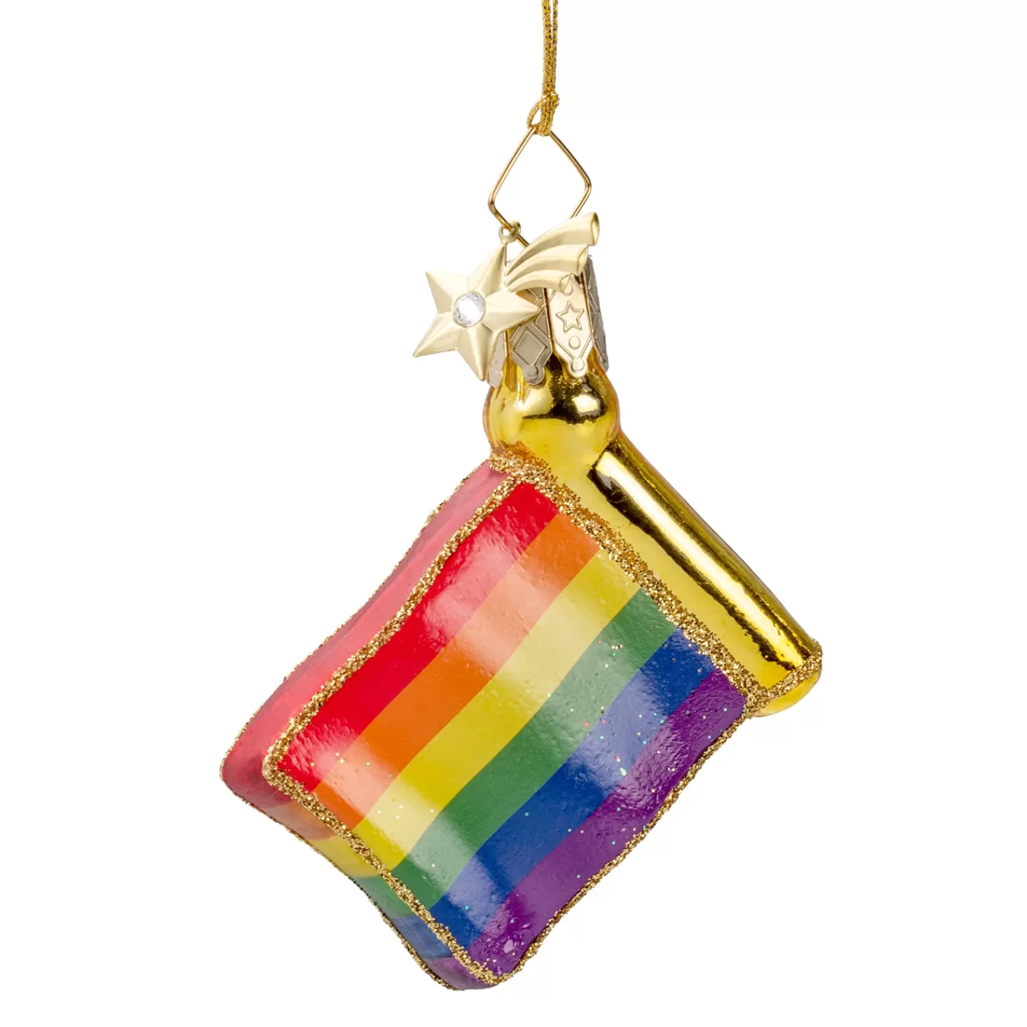 Poesie in Glas Baumschmuck Aus Glas<Flagge Regenbogen