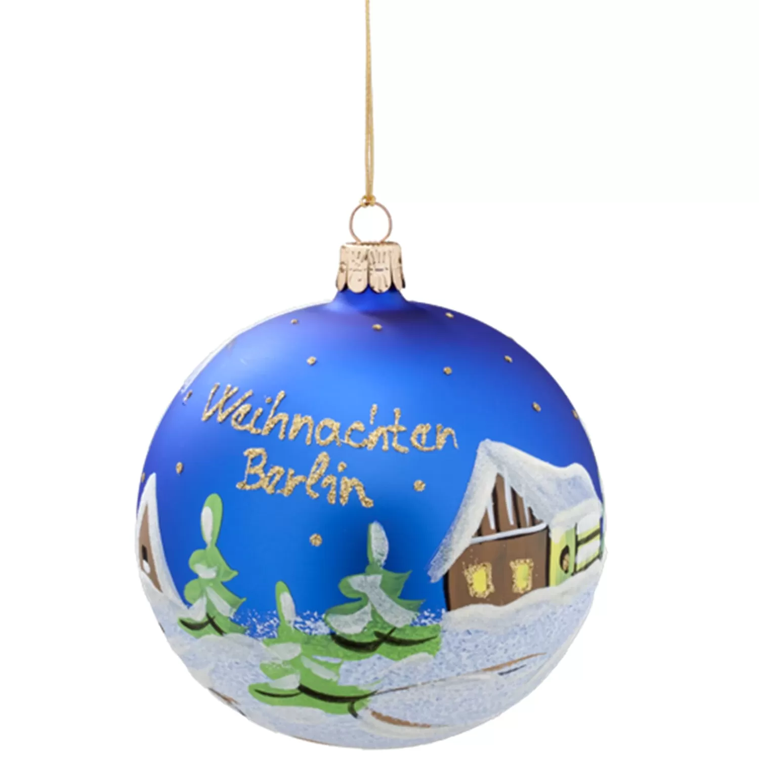 Käthe Wohlfahrt Deutschland Motive<Glaskugel Blau "Weihnachten Berlin", 10 Cm