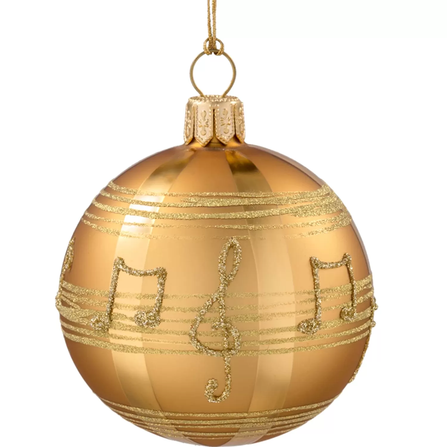 Käthe Wohlfahrt Baumkugeln Und Set-Angebote<Glaskugel Gold Mit Noten, 8 Cm