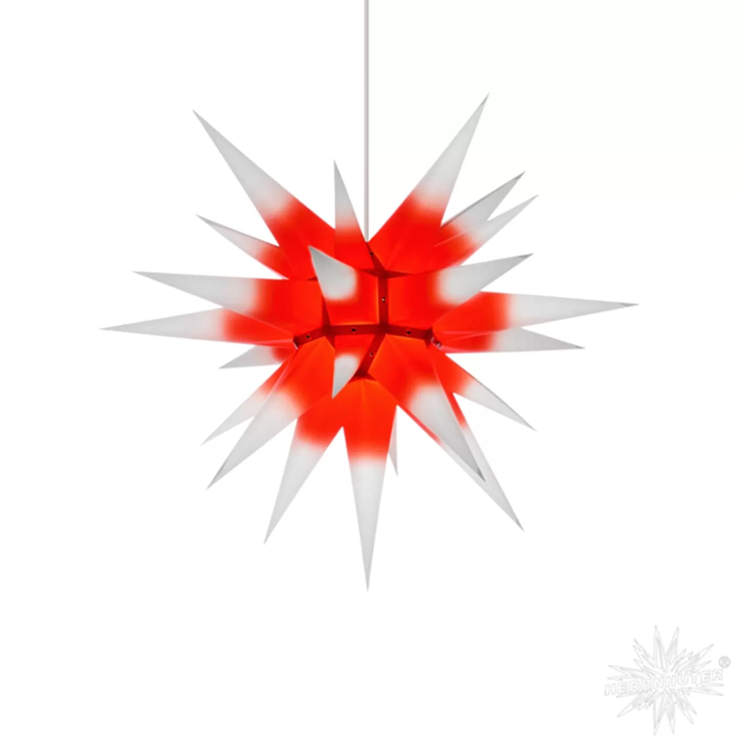 Herrnhuter Sterne Sterne<Herrnhuter Papierstern, Rot/Weis, 60Cm