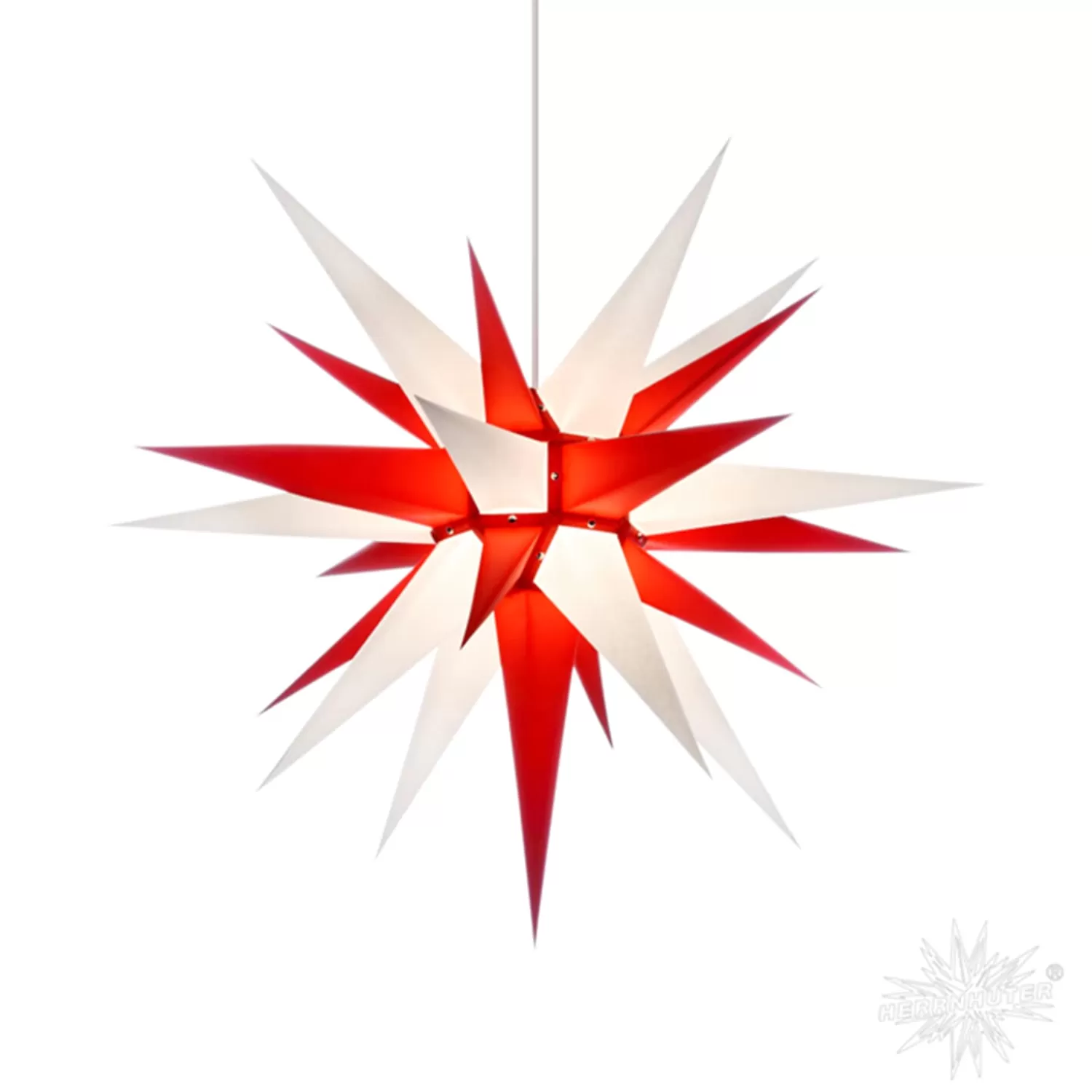Herrnhuter Sterne Sterne<Herrnhuter Papierstern, Rot/Weis, 70Cm