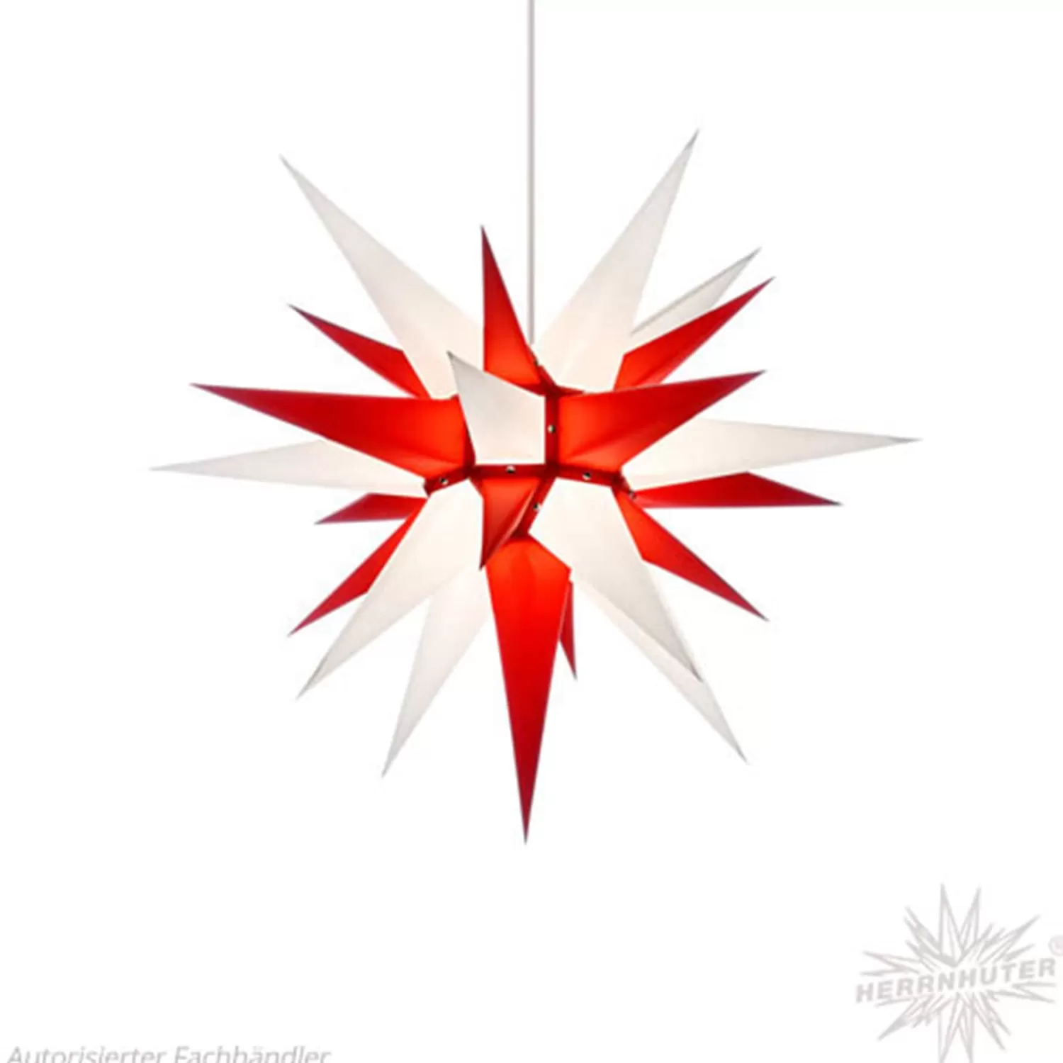 Herrnhuter Sterne Sterne<Herrnhuter Papierstern, Weis/Rot, 60Cm