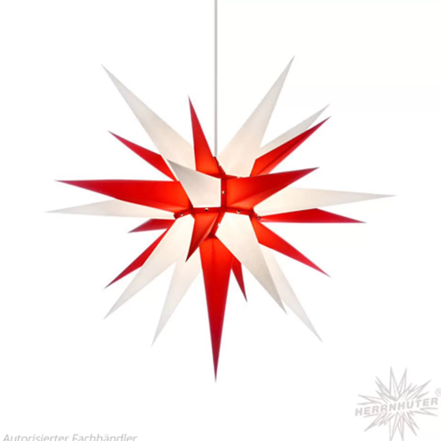 Herrnhuter Sterne Sterne<Herrnhuter Papierstern, Weis/Rot, 70Cm