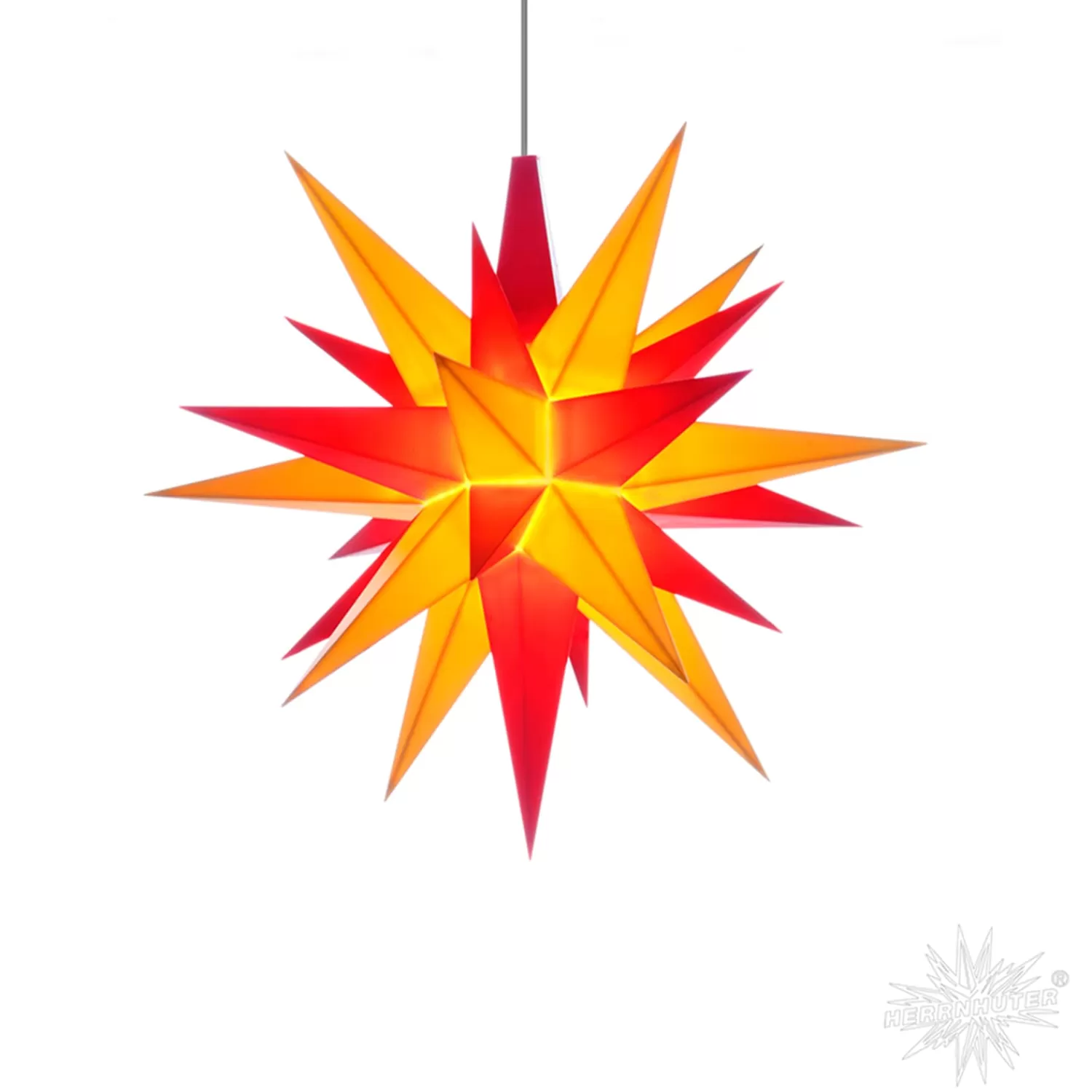 Herrnhuter Sterne Sterne<Herrnhuter Stern Gelb/Rot, 13 Cm, Kunststoff