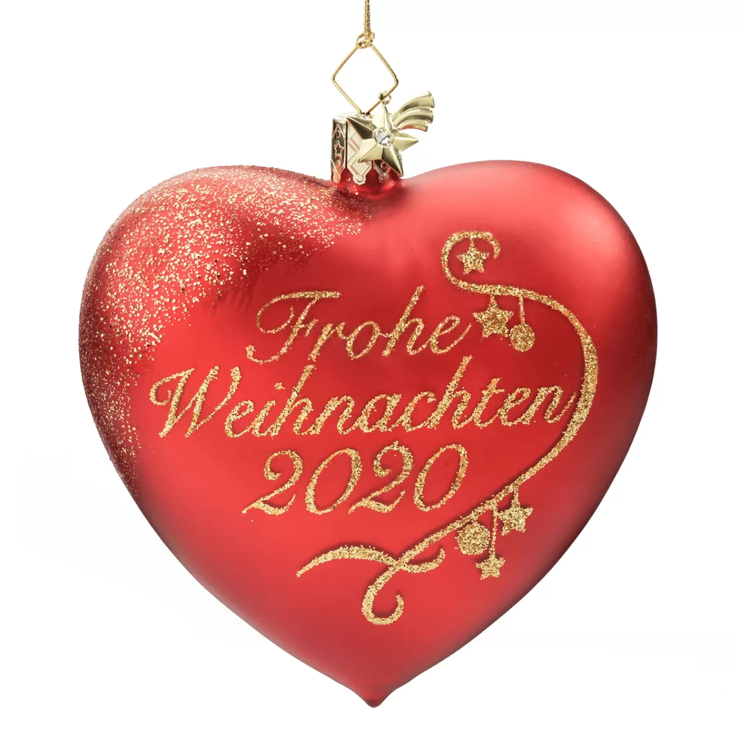 Poesie in Glas Baumschmuck Aus Glas<Herz "Frohe Weihnachten 2020"