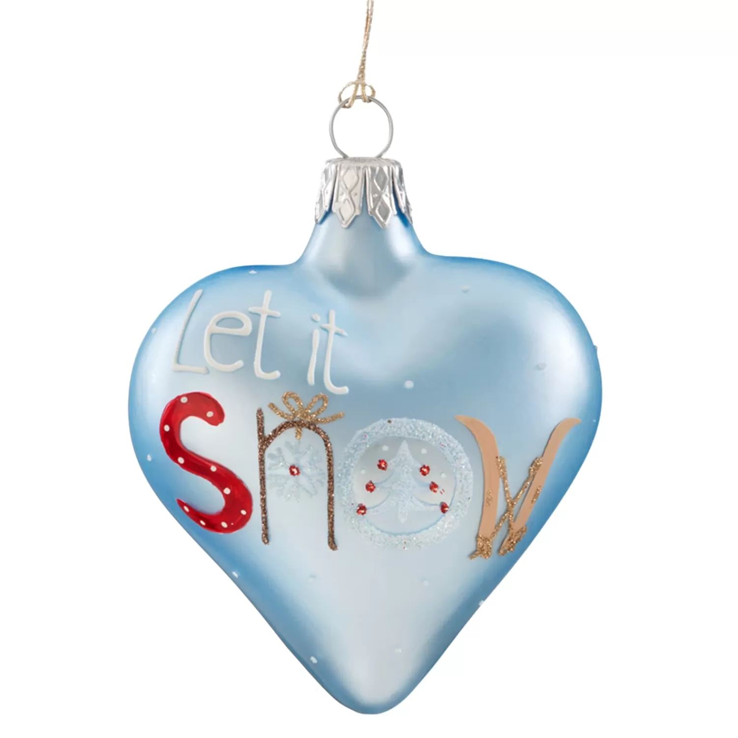 Käthe Wohlfahrt Baumkugeln Und Set-Angebote<Herz Hellblau "Let It Snow", 7 Cm