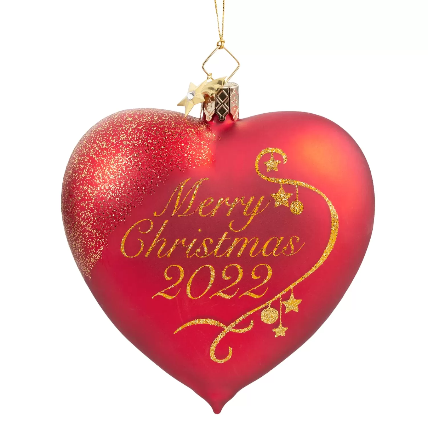 Poesie in Glas Baumschmuck Aus Glas<Herz "Merry Christmas 2022"