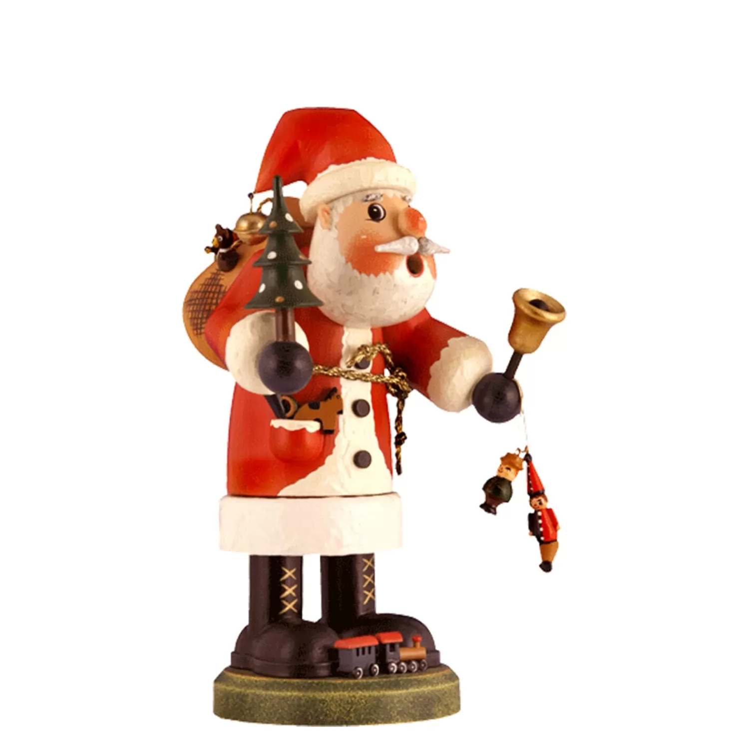 Käthes Original Räuchermänner<Holzknoddl "Weihnachtsmann Mit Glocke", Rauchermannchen