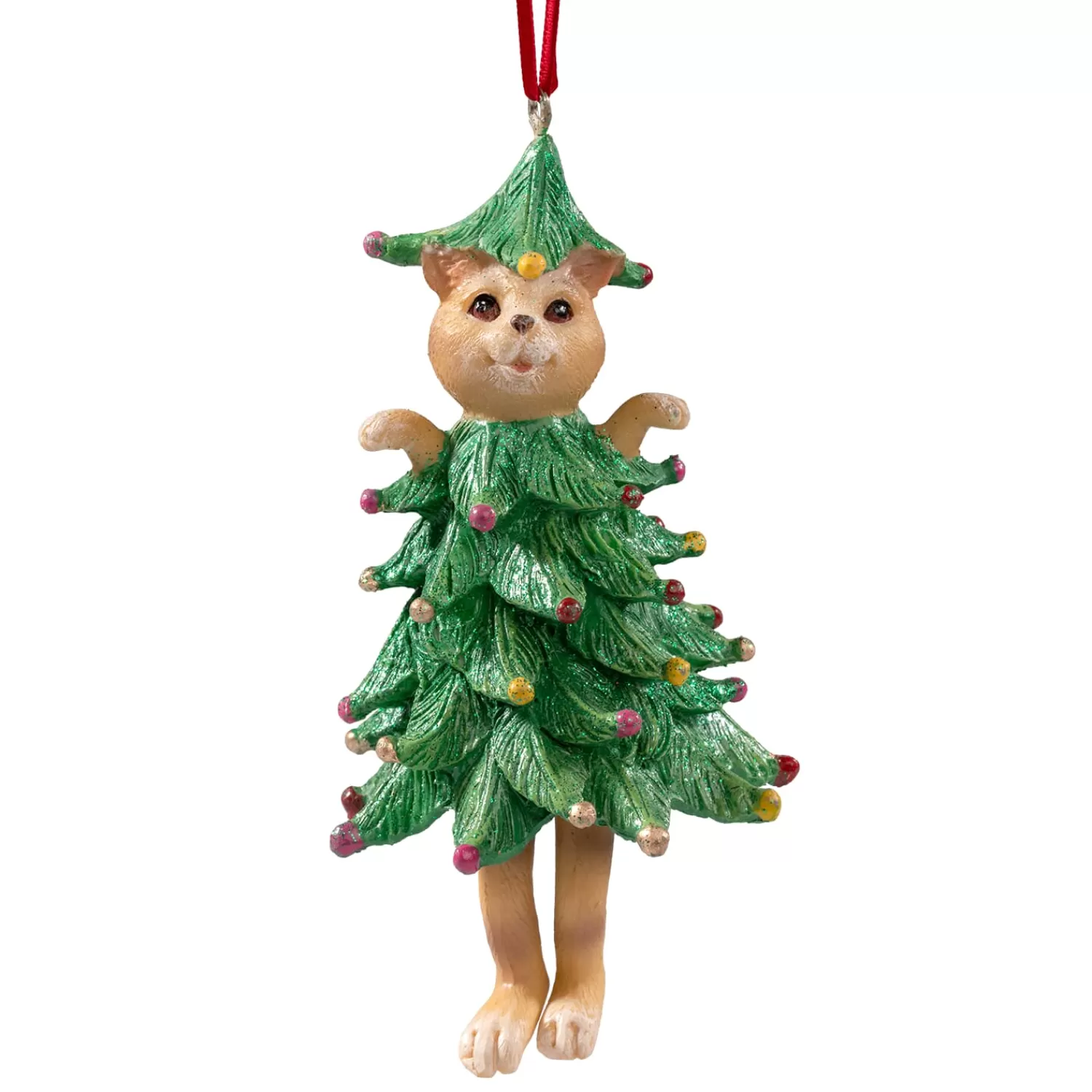 Käthe Wohlfahrt Baumschmuck Aus Kunstharz<Katze Im Christbaum