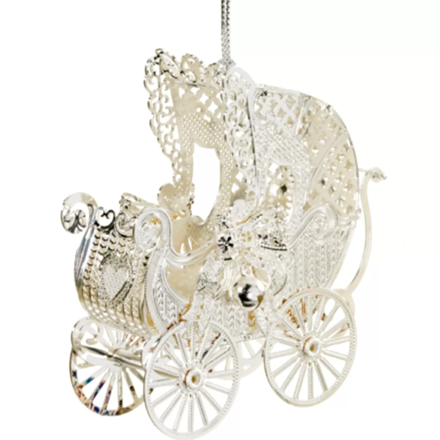 Käthe Wohlfahrt Baumschmuck Aus Messing<Kinderwagen, Versilbert