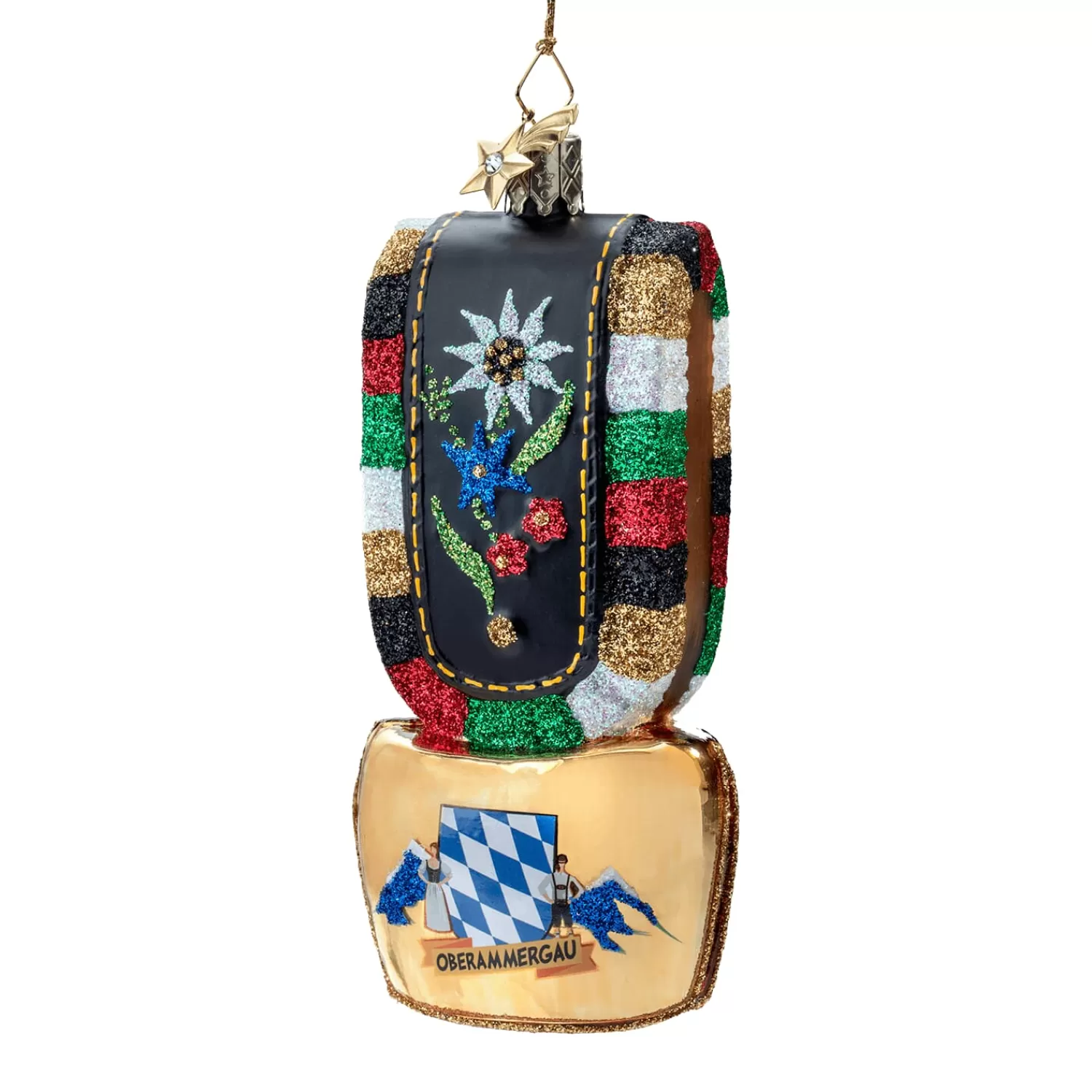 Poesie in Glas Bayern Motive<Kuhglocke Oberammergau