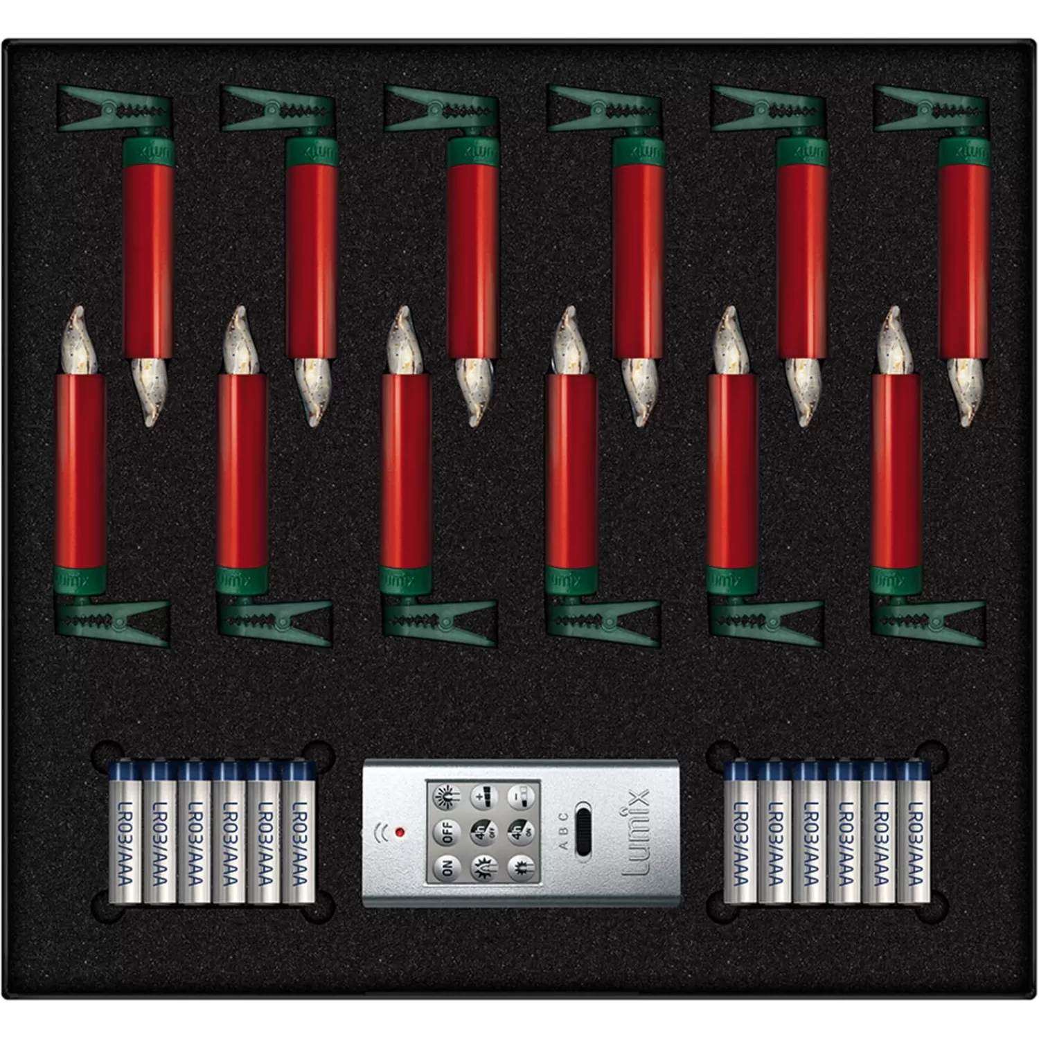 Krinner Beleuchtung Außenbereich<Lumix Superlight Mini 12 Kerzen Basis Set In Rot