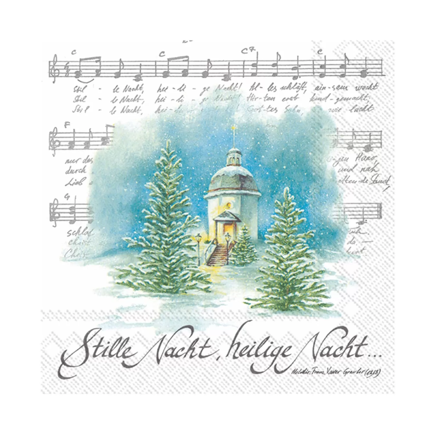 Käthe Wohlfahrt Tischdeko<Papier-Servietten "Stille Nacht"