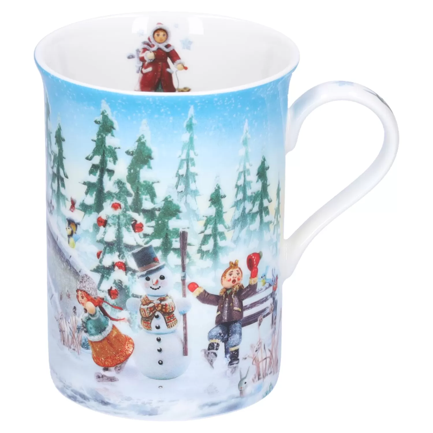 Käthe Wohlfahrt Tischdeko<Porzellan-Tasse "Schlittschuhlauf"