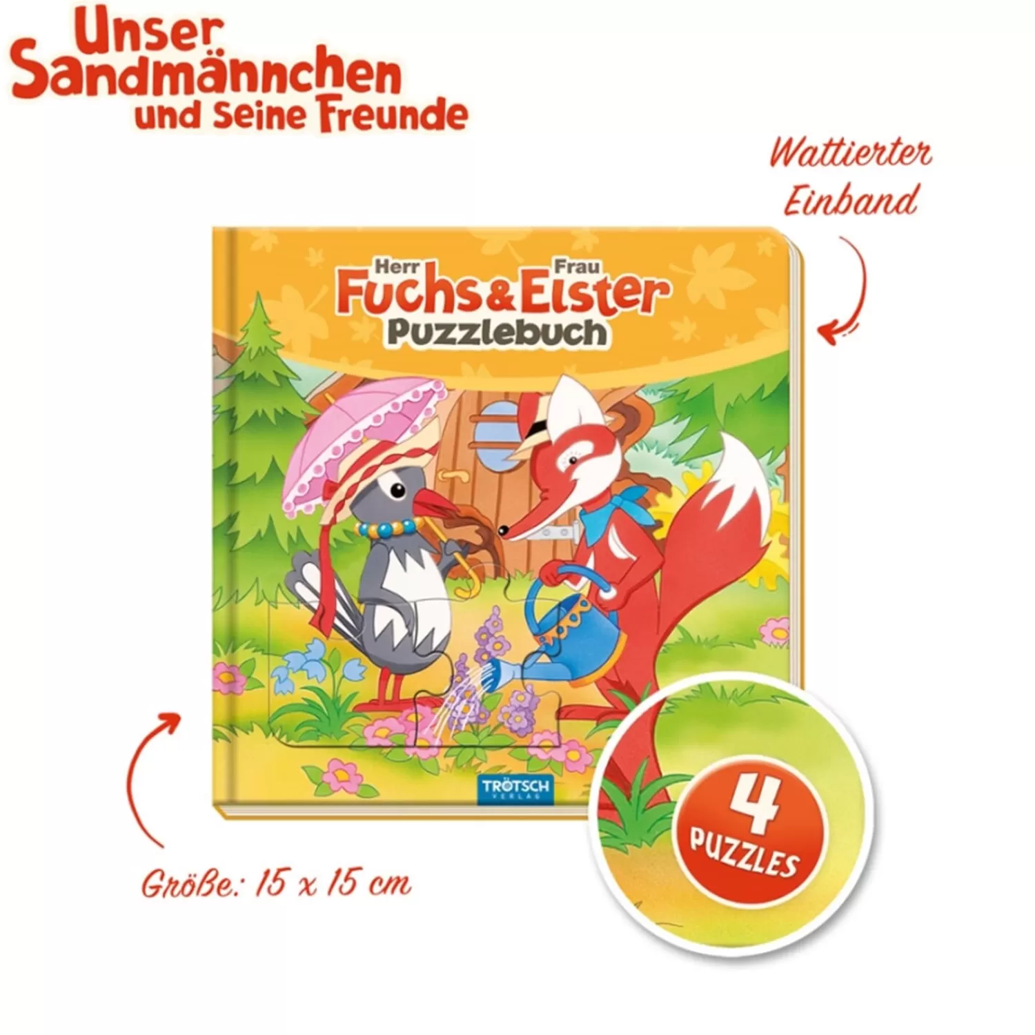 Trötsch Verlag Spielzeug<Puzzlebuch "Herr Fuchs Und Frau Elster"