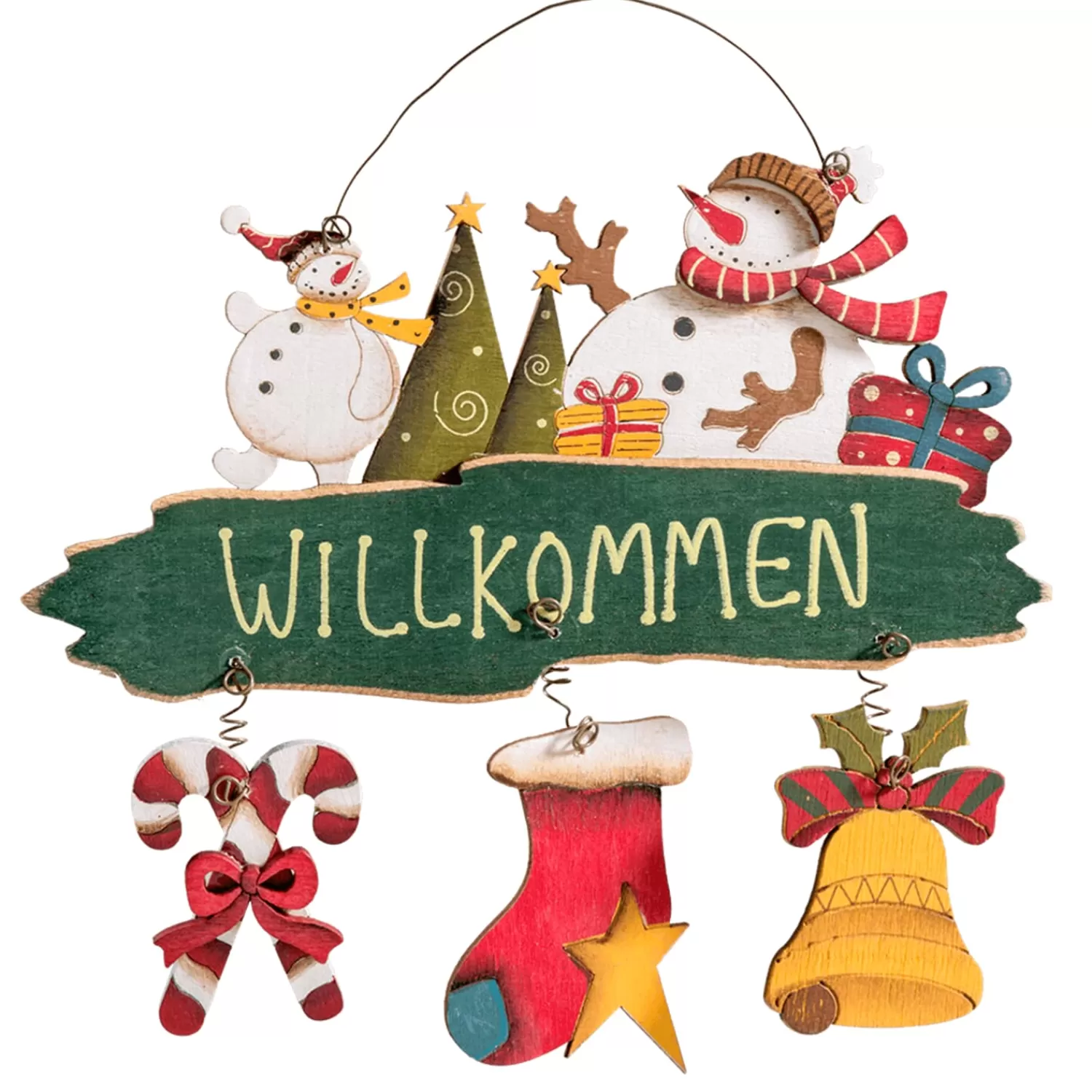 Käthe Wohlfahrt Hängedeko<Schild Schneemann "Willkommen"