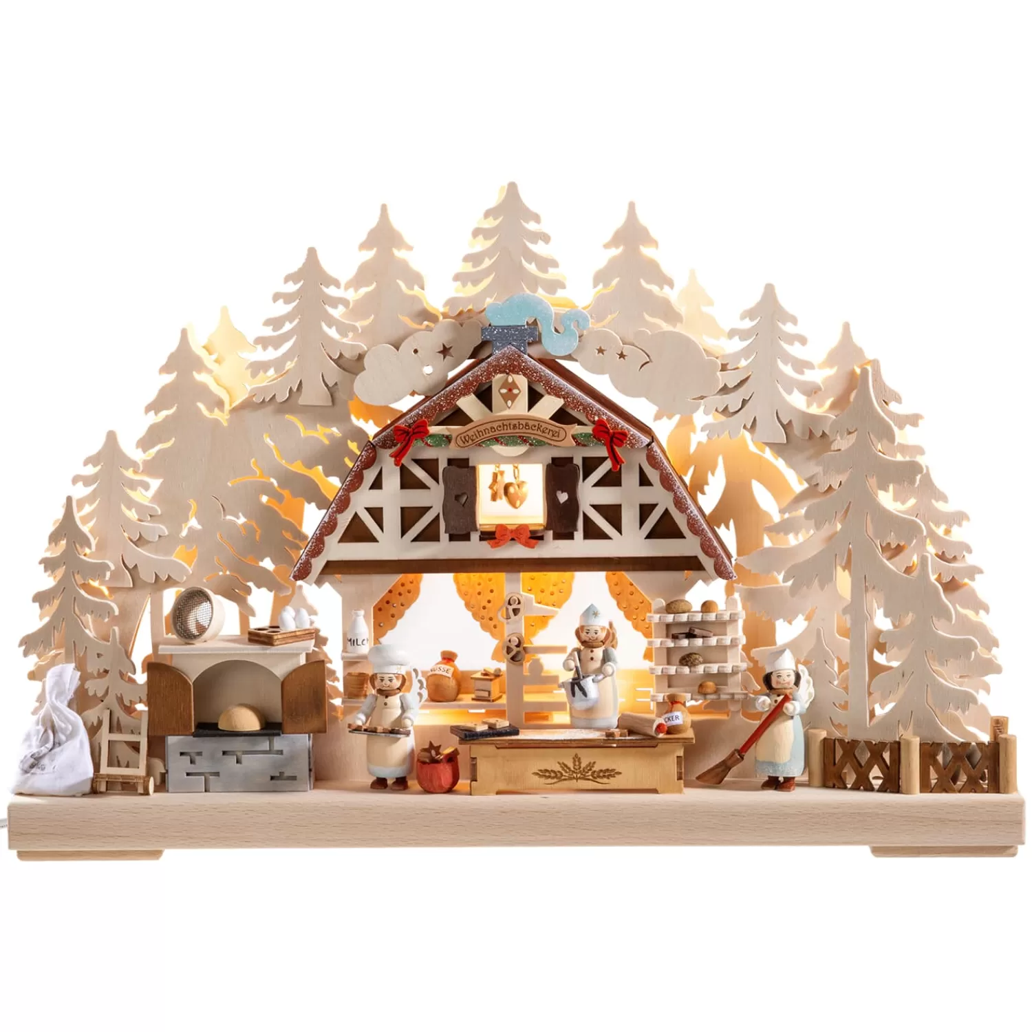 Käthes Original Schwibbögen<Schwibbögen "In Der Weihnachtsbackerei", 230V Mit Usb A-Anschluss