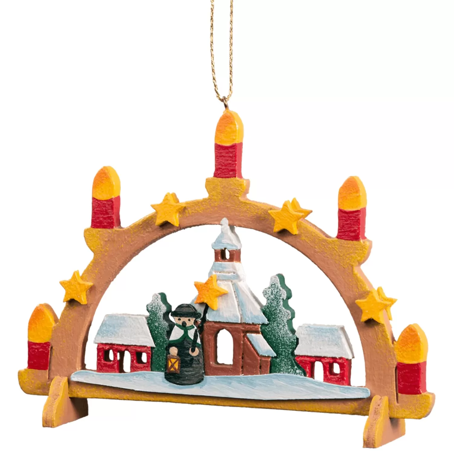 Käthes Original Baumschmuck Aus Holz<Schwibbögen Mit Seiffener Kirche