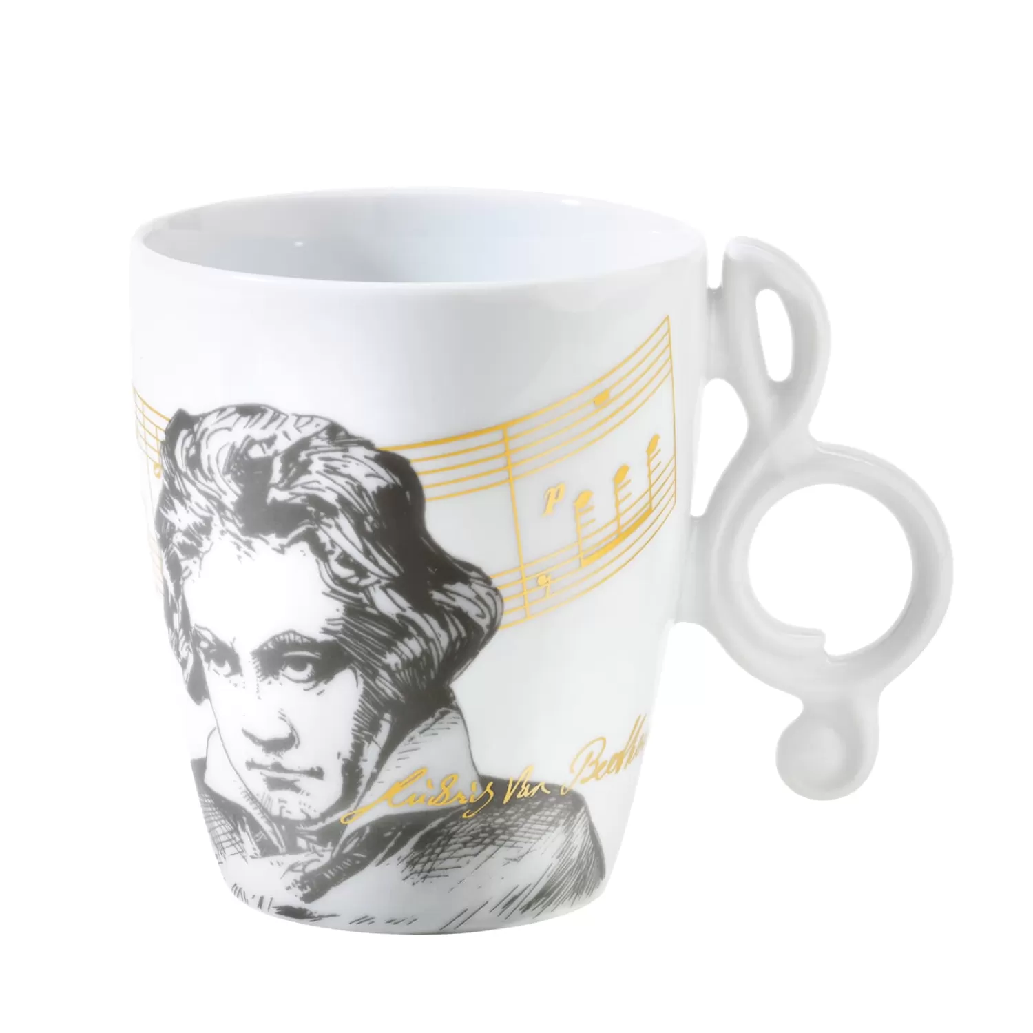 Meissen Porzellan Tischdeko<Tasse "Beethoven"