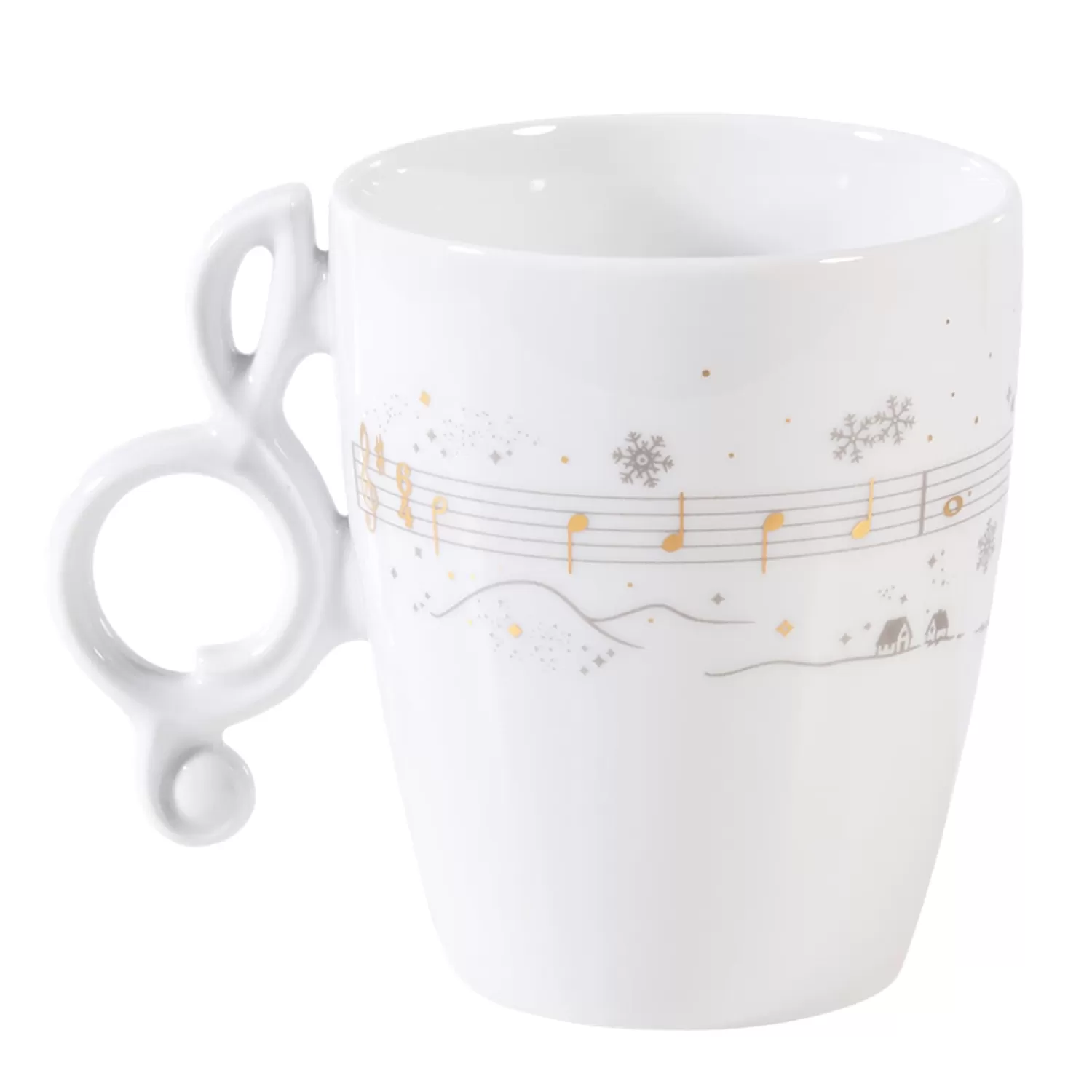 Meissen Porzellan Tischdeko<Tasse "Leise Rieselt Der Schnee"