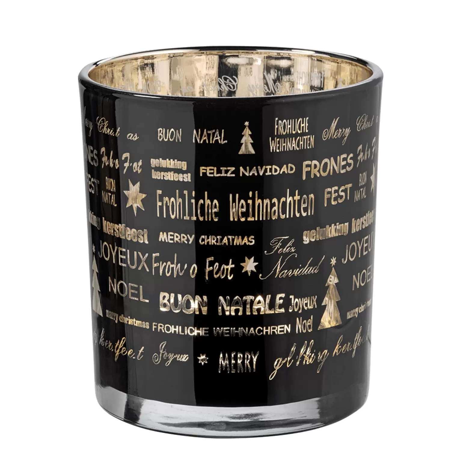 Käthe Wohlfahrt Kerzen & Teelichthalter<Teelichtglas "Frohliche Weihnachten", 10Cm