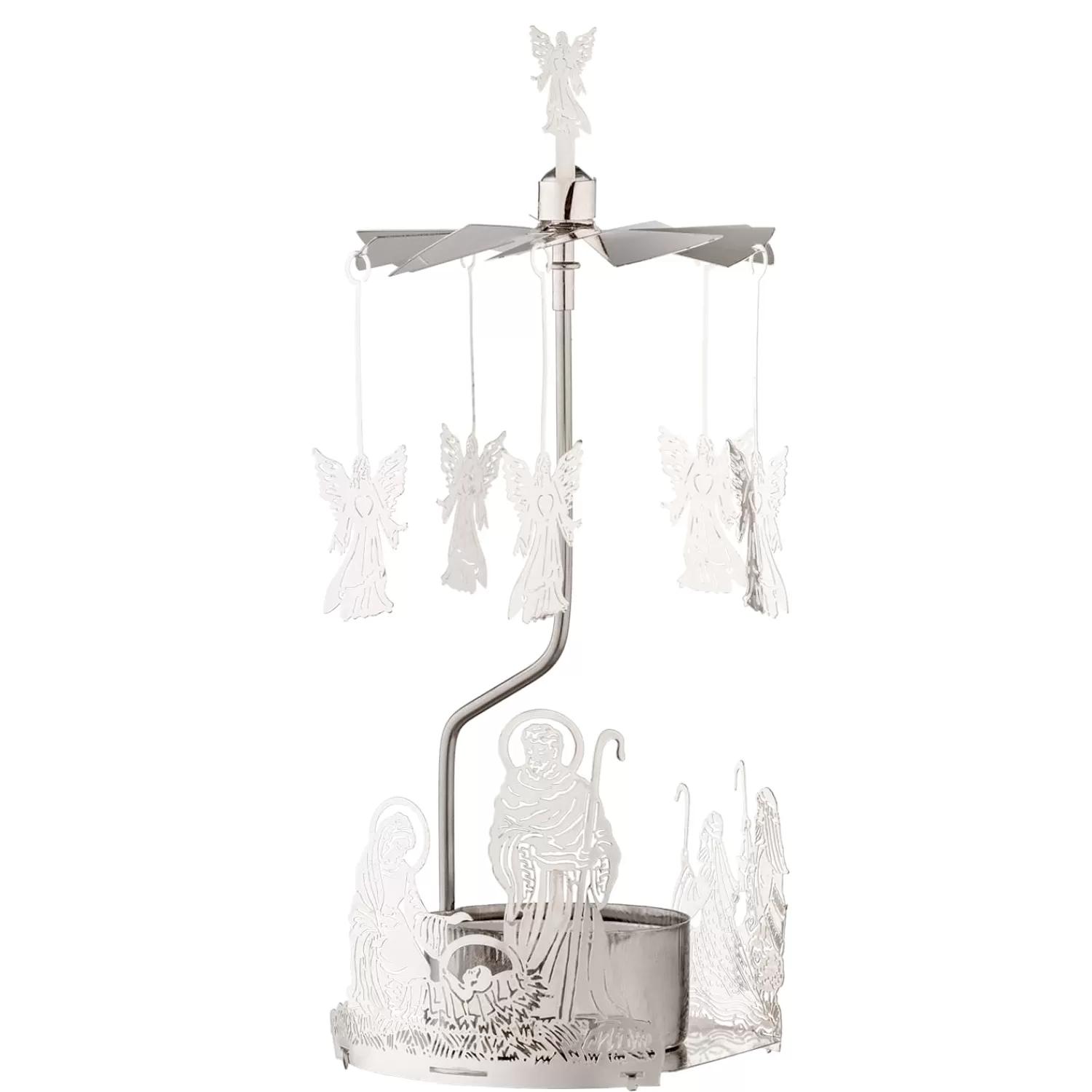 Käthe Wohlfahrt Kerzen & Teelichthalter<Teelicht-Karussel "Heilige Familie", Silber