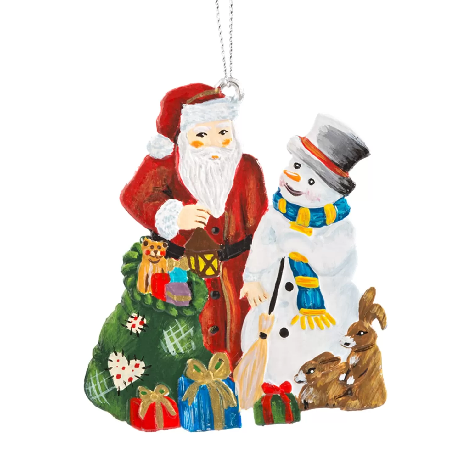 Käthes Original Baumschmuck Aus Zinn<Weihnachtsmann Mit Schneemann